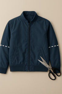 Skracanie rękawów kurtki