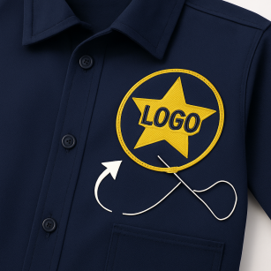 Naszywanie emblematów do kurtek, bluz i polarów - (cena bez emblematu)