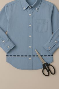 Skrócenie dołu koszuli