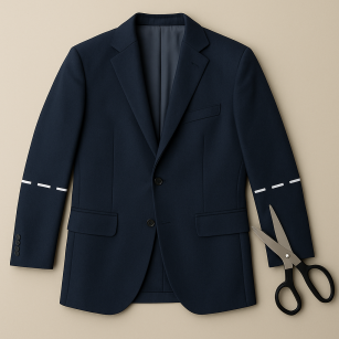 Skrócenie rękawów w marynarce lub żakiecie