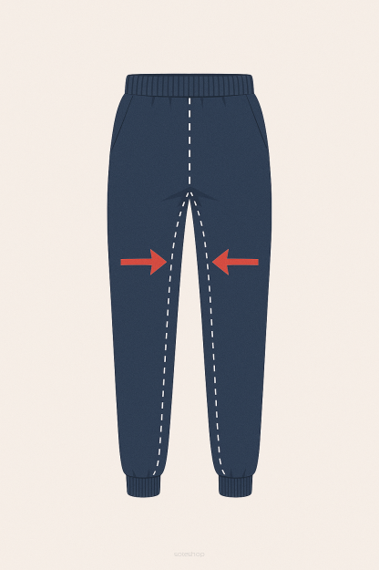 Zwężenie spodni dresowych ze ściągaczem