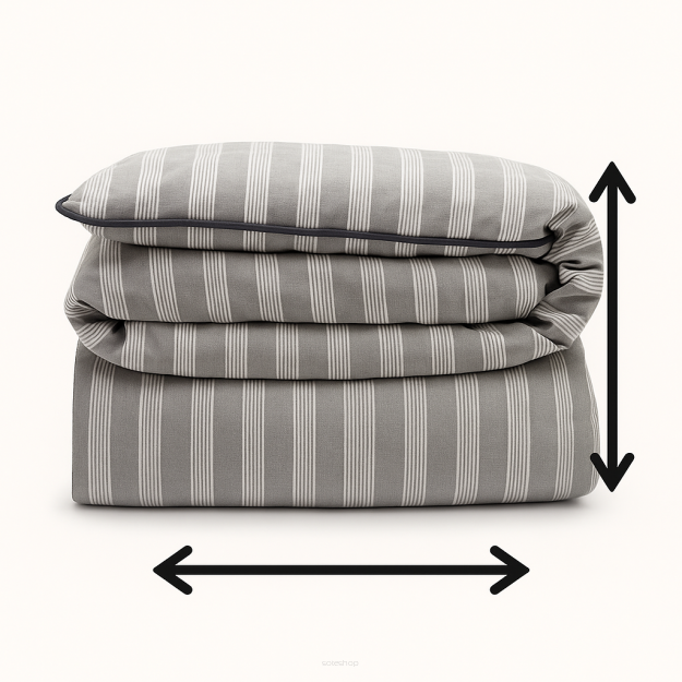 Zmniejszenie poszwy na kołdrę z lamówką