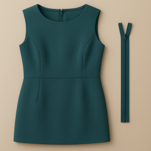 Wymiana zamka w sukienkce - zamek kryty - (cena z zamkiem)