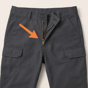 Wymiana zamka w spodniach roboczych (cena z zamkiem)