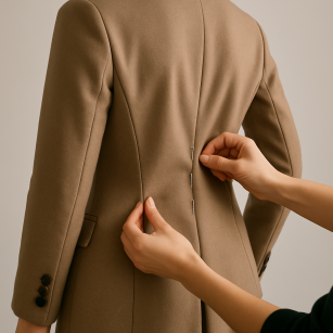 Zwężenie boków kurtki lub płaszcza