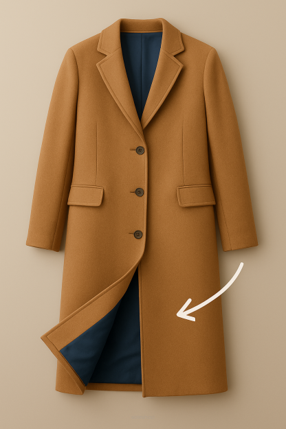 Wymiana podszewki w płaszczu - (cena bez podszewki)