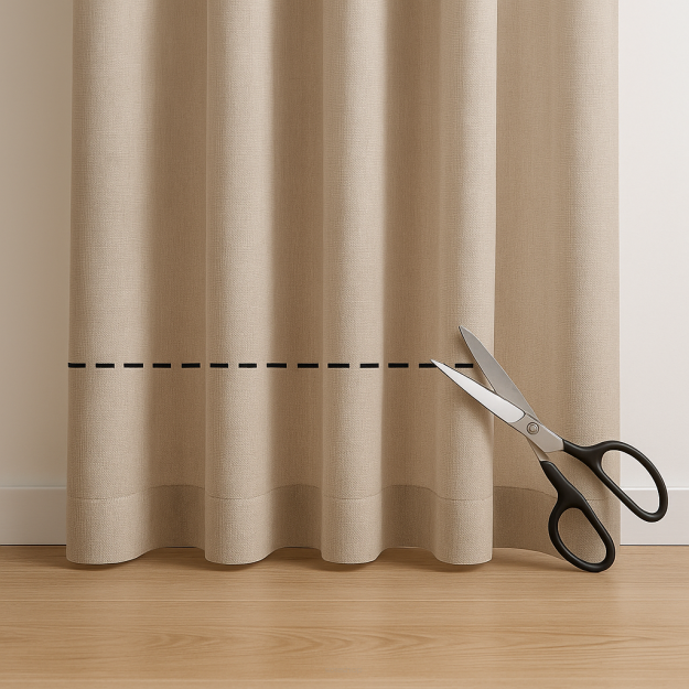 Skrócenie firan lub zasłon